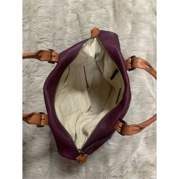 Mark & Graham Brooklyn Buckle Bag in Plum - Picture 10 of 14